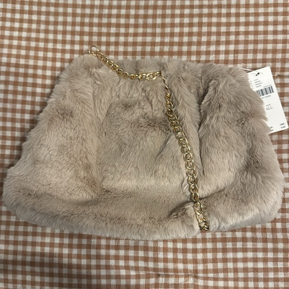 Taupe Fur Anthropologie Clutch - Picture 4 of 4